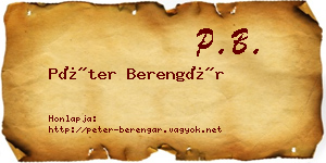 Péter Berengár névjegykártya